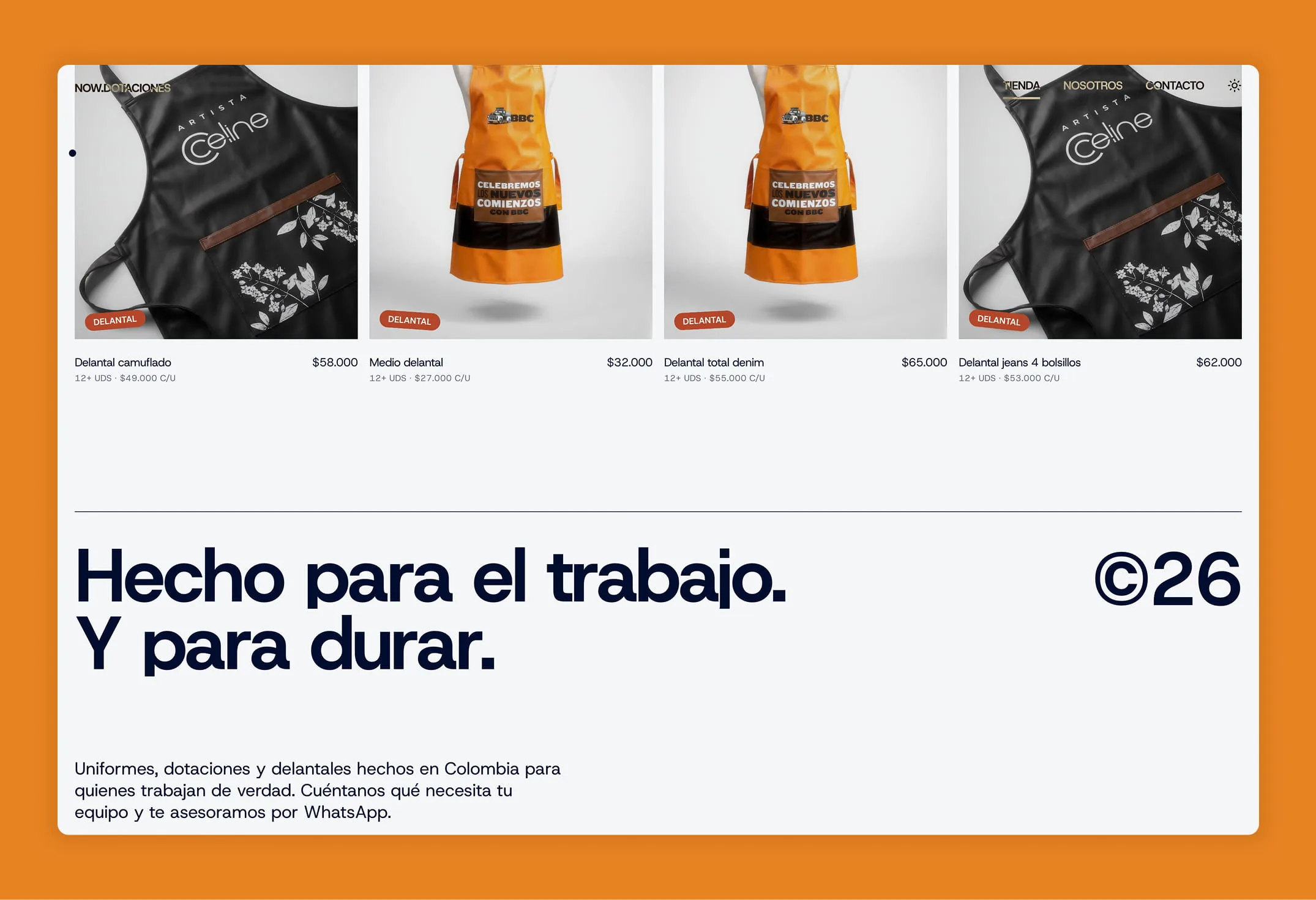 Now Dotaciones — Comercio y dotaciones